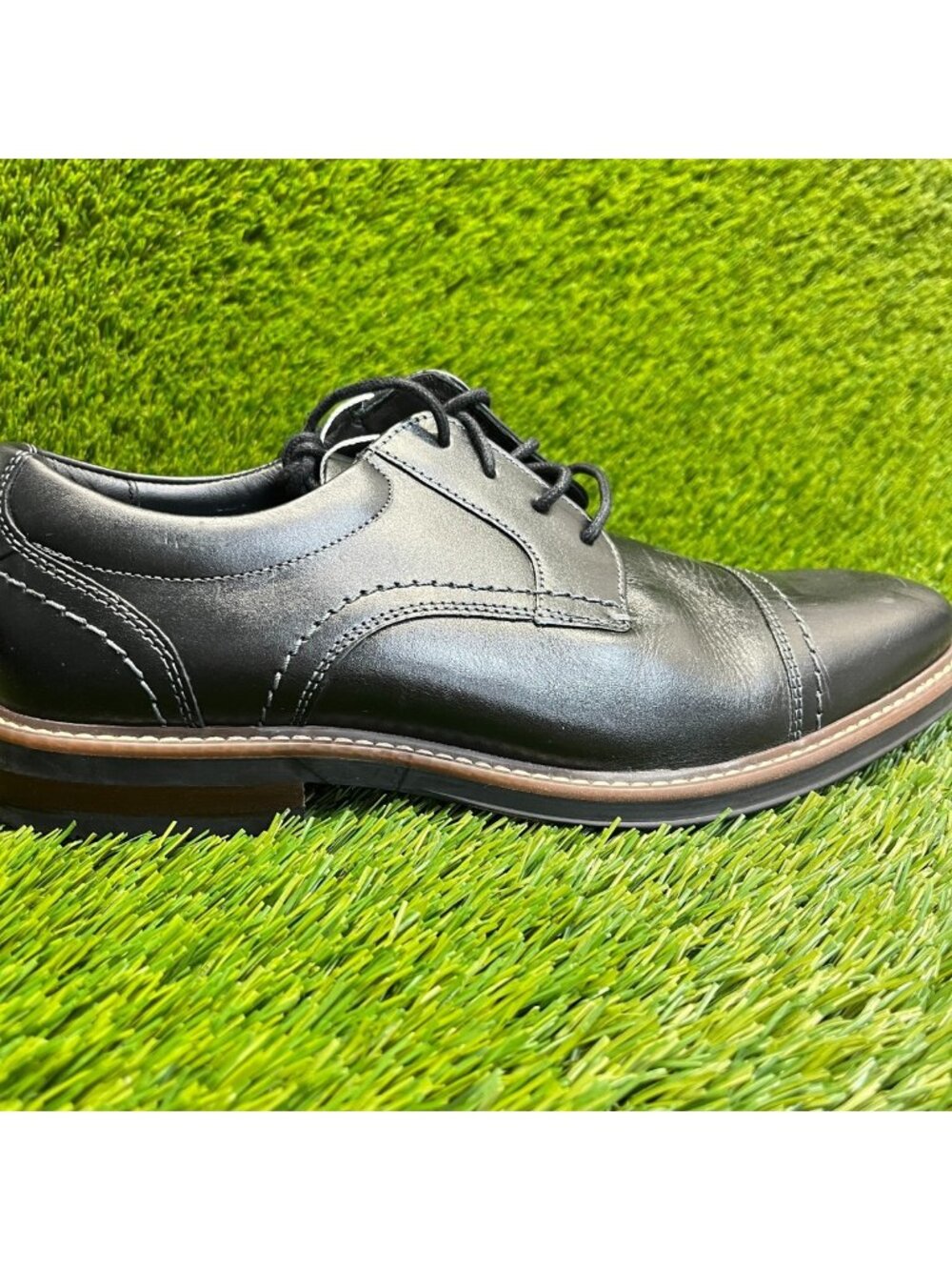 Nunn Bush Westfield Mens Size 9 Black Casual Classic Cap Toe Oxford Dress Shoes